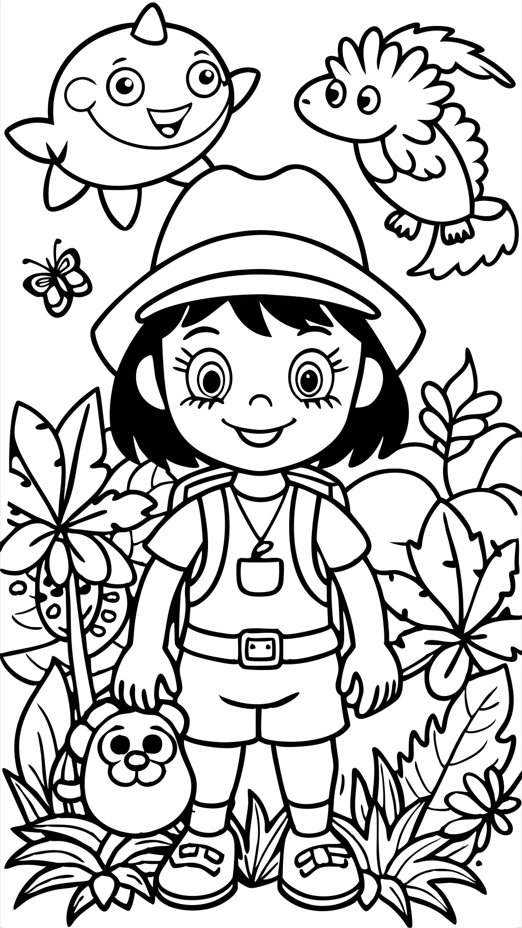 dora the explorer coloring page